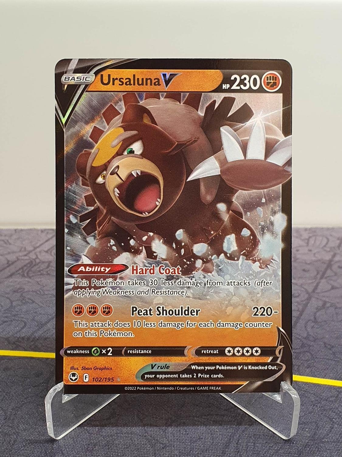 ursaluna v pokemon card value Amazon.com: Ursaluna V 102/195- Silver Tempest - Pokemon Ultra Rare Card
