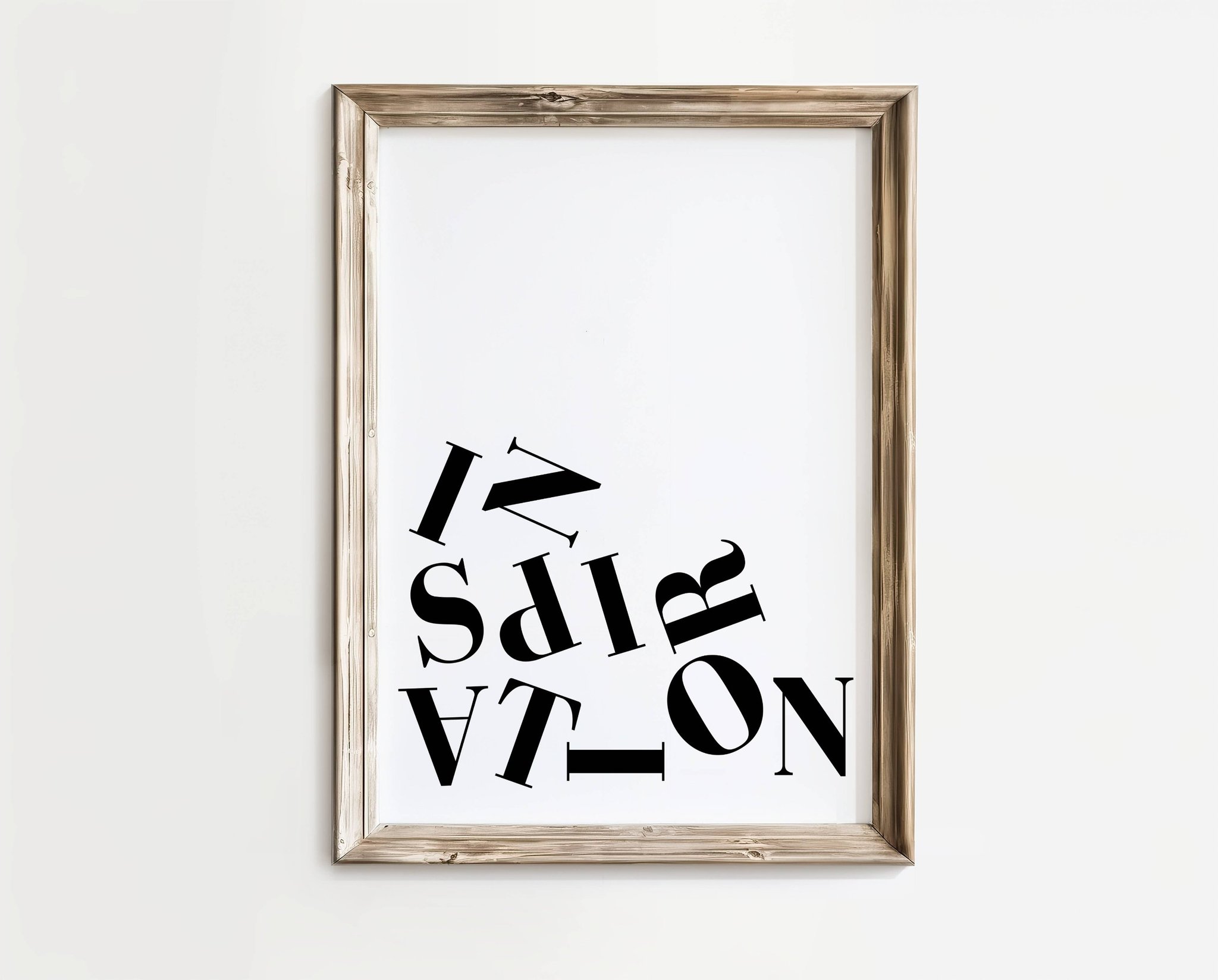 Inspiration – Typografisk poster | A4 | Rolig present | SkattkammarenSE