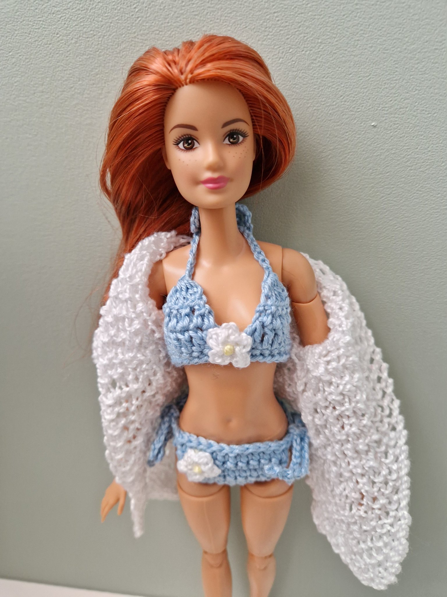 Barbiekläder - Virkad bikini till Barbie | Köp på Tradera (615533798)