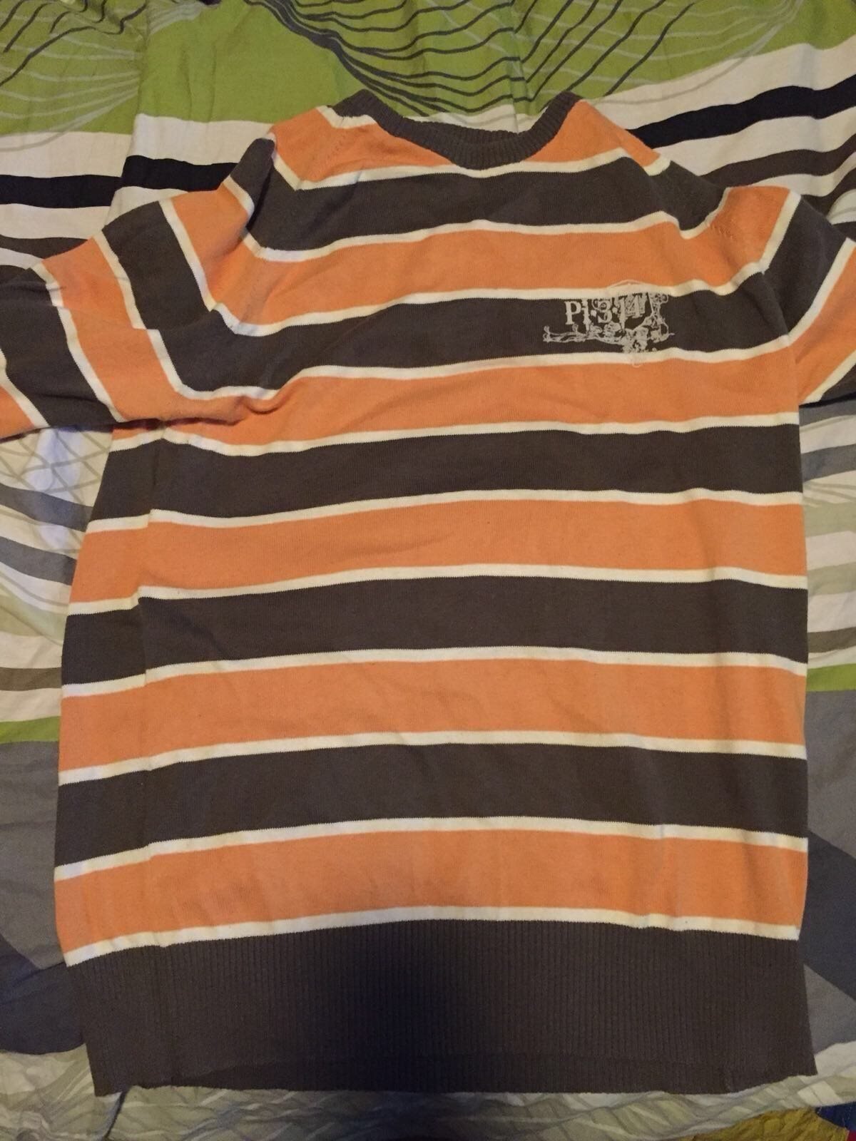 Orange brun longsleeve. Långarmad tröja. Storlek L.