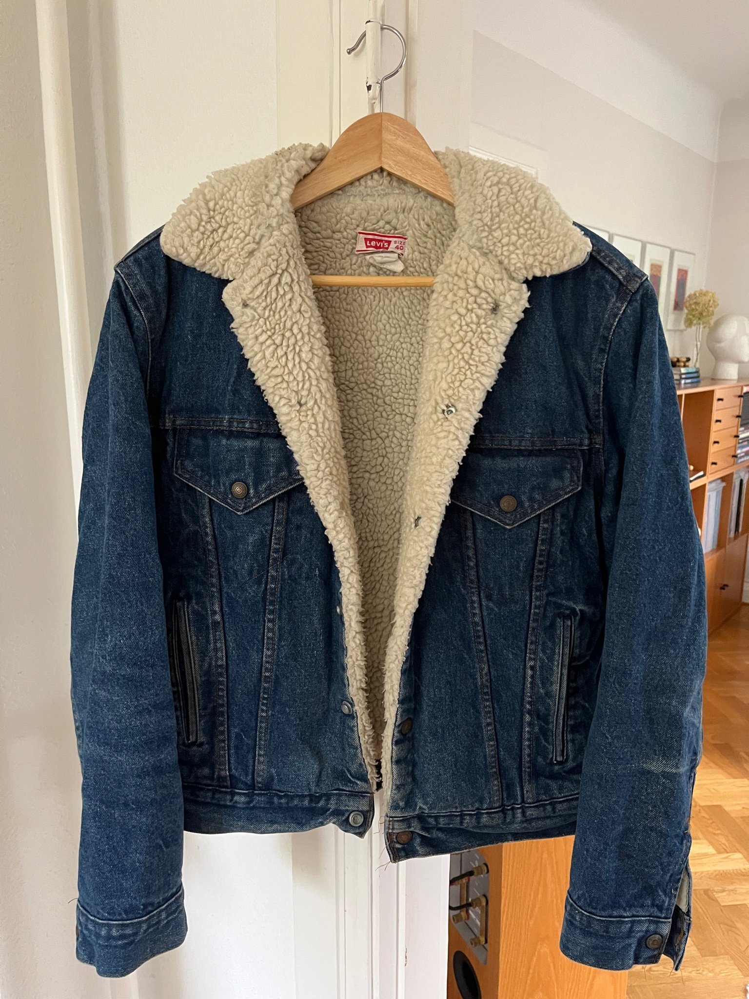 Levi's blå jacka, storlek 40 Retro Köp på Tradera (698325171)
