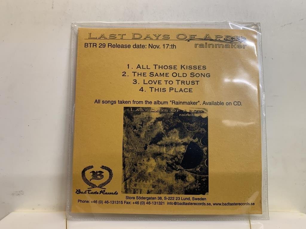 LAST DAYS OF APRIL - RAINMAKER - SAMPLER - PROMO