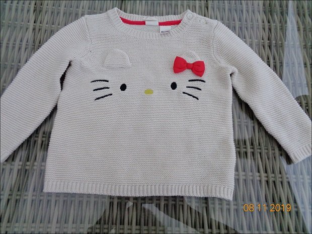 NATURVIT STICKAD TRÖJA HELLO KITTY H & M STRL 80 NATURVIT STICKAD TRÖJA HELLO KITTY H & M STRL 80