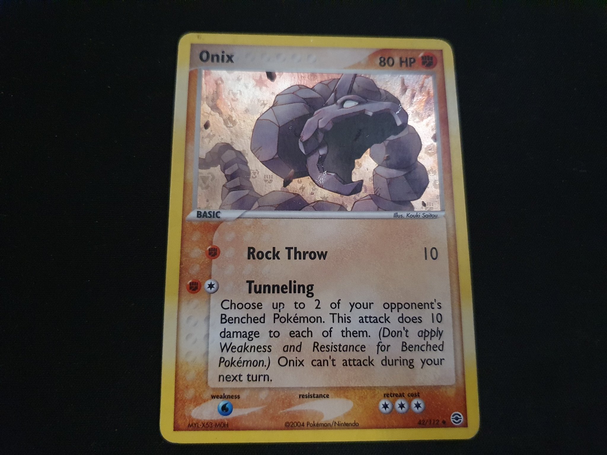 Pokemon Card EX Fire red FRLG Rev holo Onix 42/112 PSA