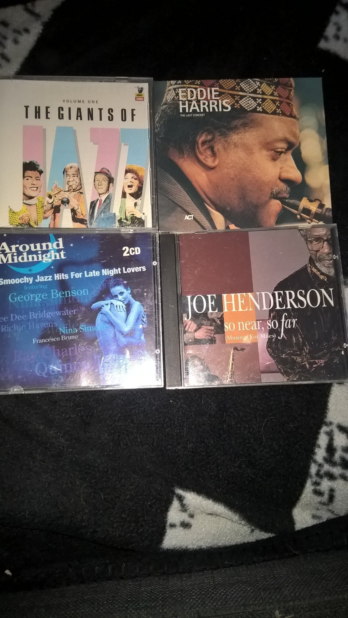 Fyra CD-skivor med jazz,