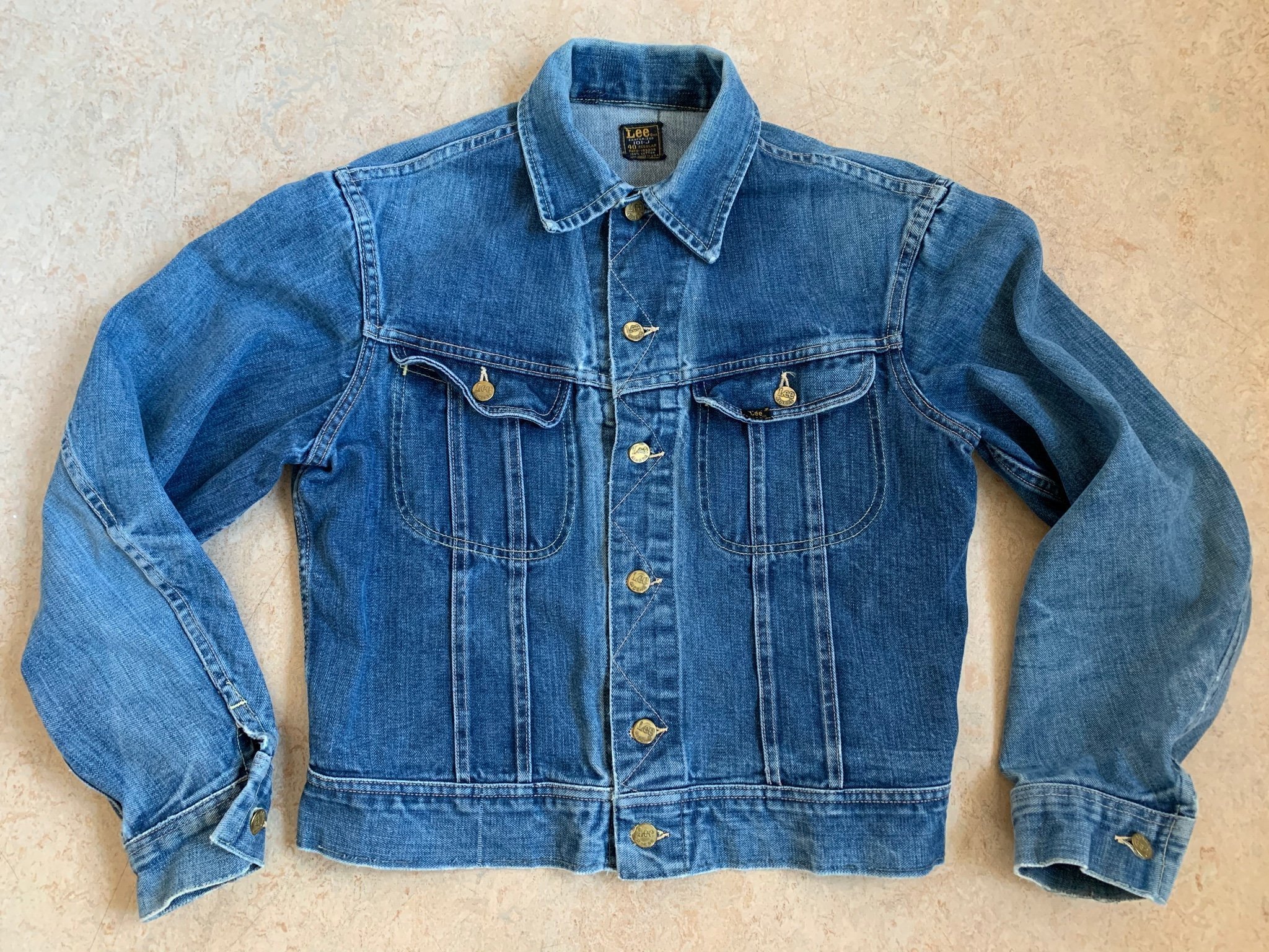 Vintage 1960 Lee 101 j denim jacket jeansjacka .. (422291508 Jeansjacka LEE fodrad vintage på