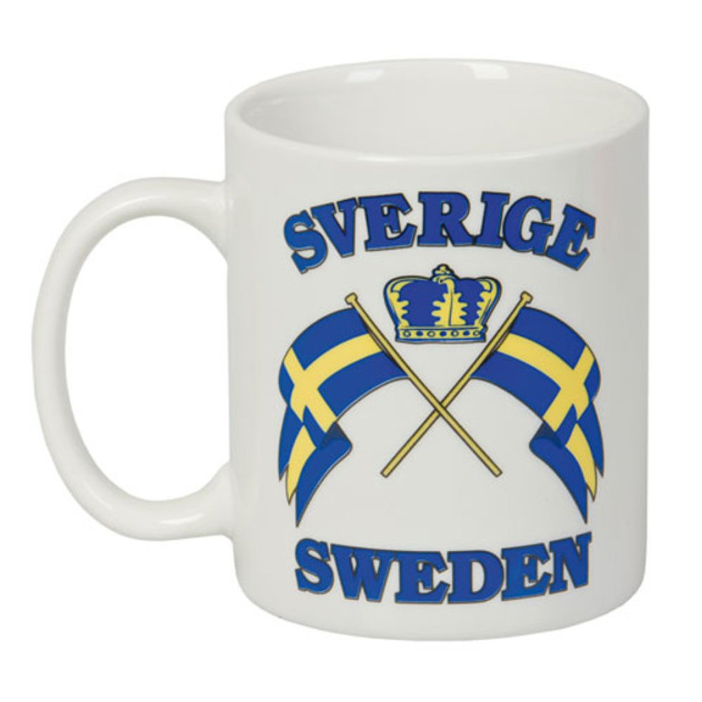 Mugg "Sverigeflaggor"