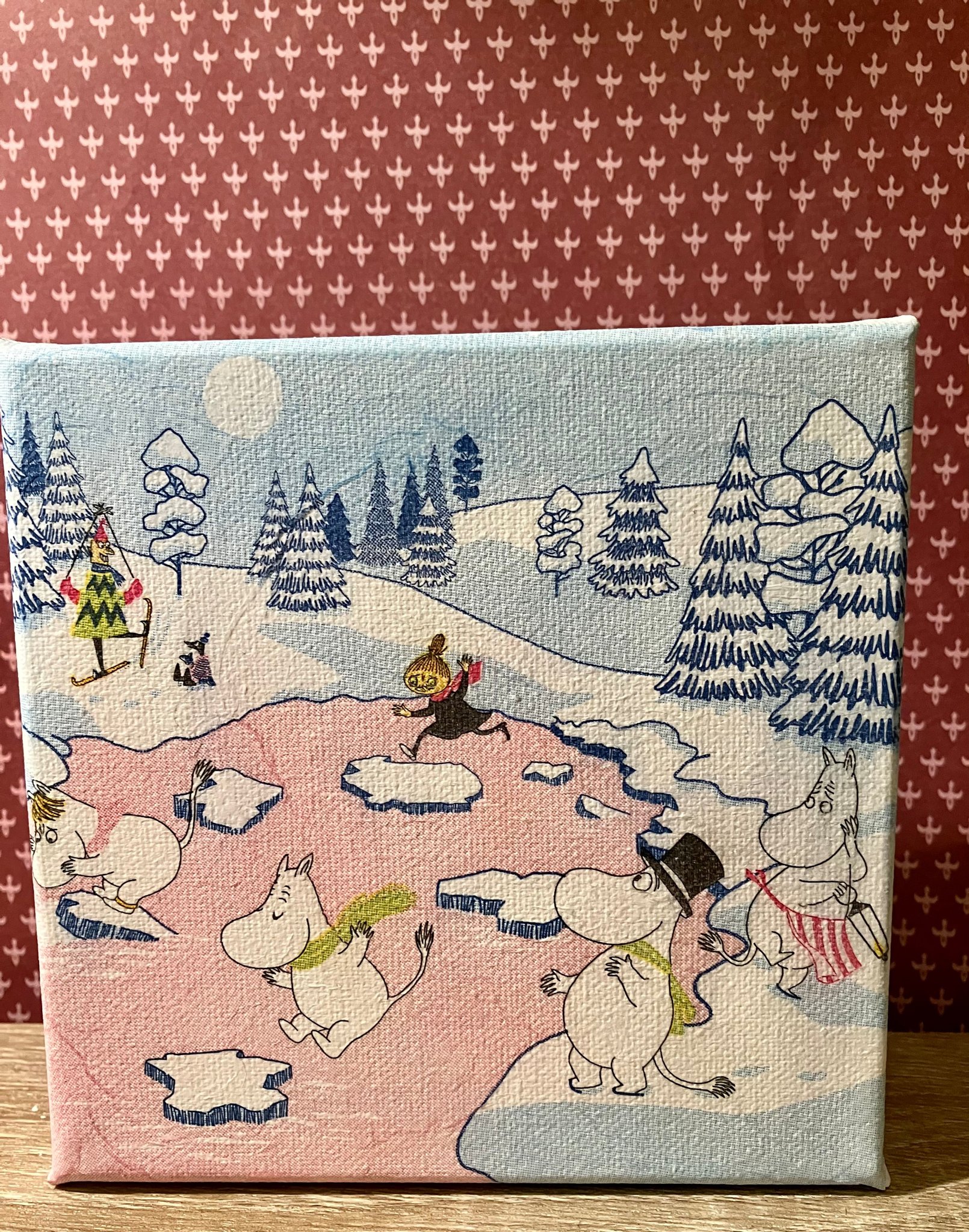 Tavla *JUL* Barn. Mumin leker på isen. Vinter 2.. Köp på Tradera