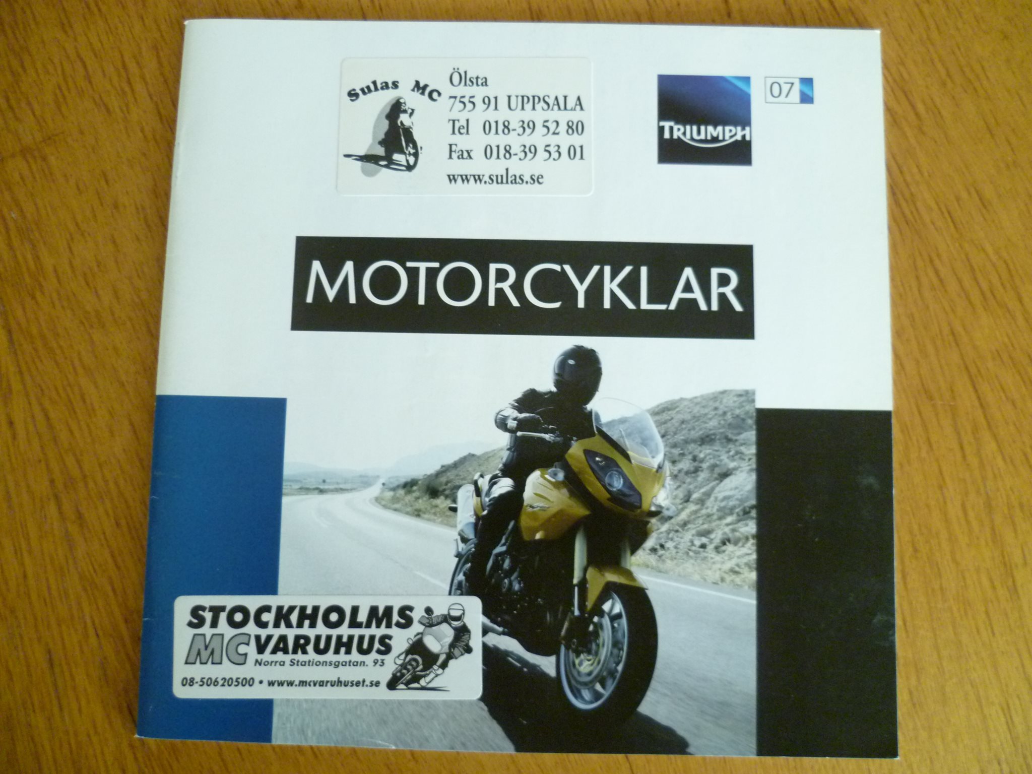 Broschyr - TRIUMPH Motorcyklar 2007 (-07 Daytona Scrambler Bonneville Rocket)