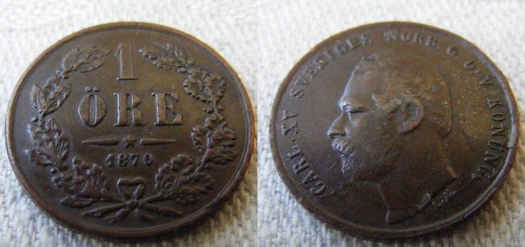 1 öre 1870. Utrop 1 krona!