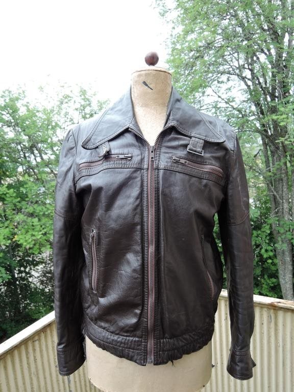 Genuine Leather brun äkta skinnjaca storlek 48 (360614840 Genuine Leather brun äkta skinnjaca storlek 48 (360614840