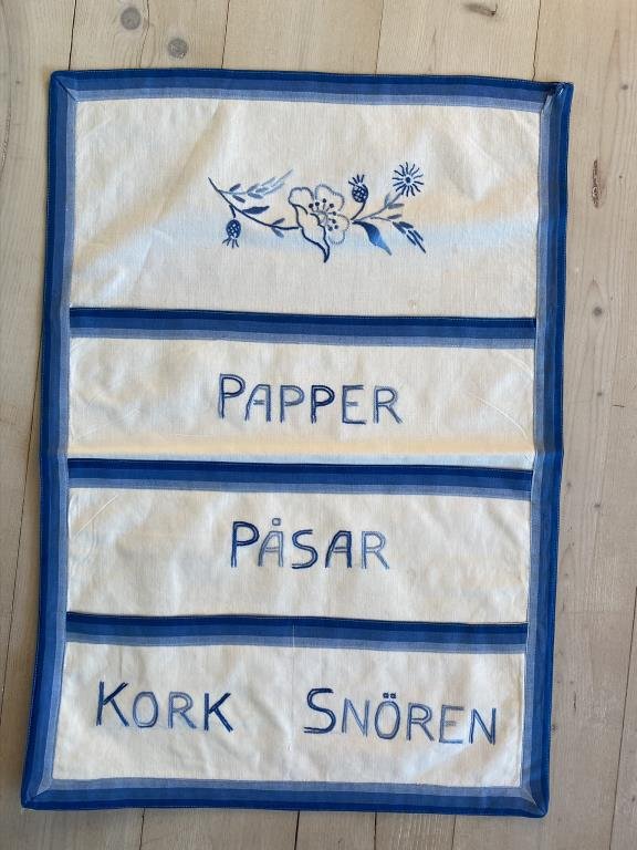 Papper påsar mm sorteringshjälp. äldre retro, 38 x 53 cm