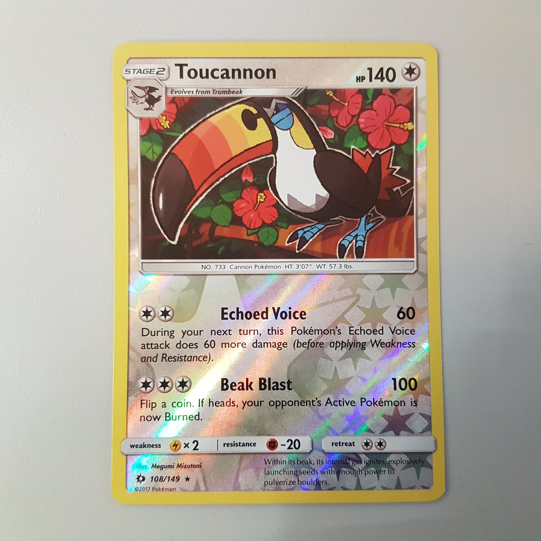 Toucannon 108/149 – Carta Rara Reverse Holo – Pokemon Sole E Luna – Gioco Di Carte Collezionabili - 2