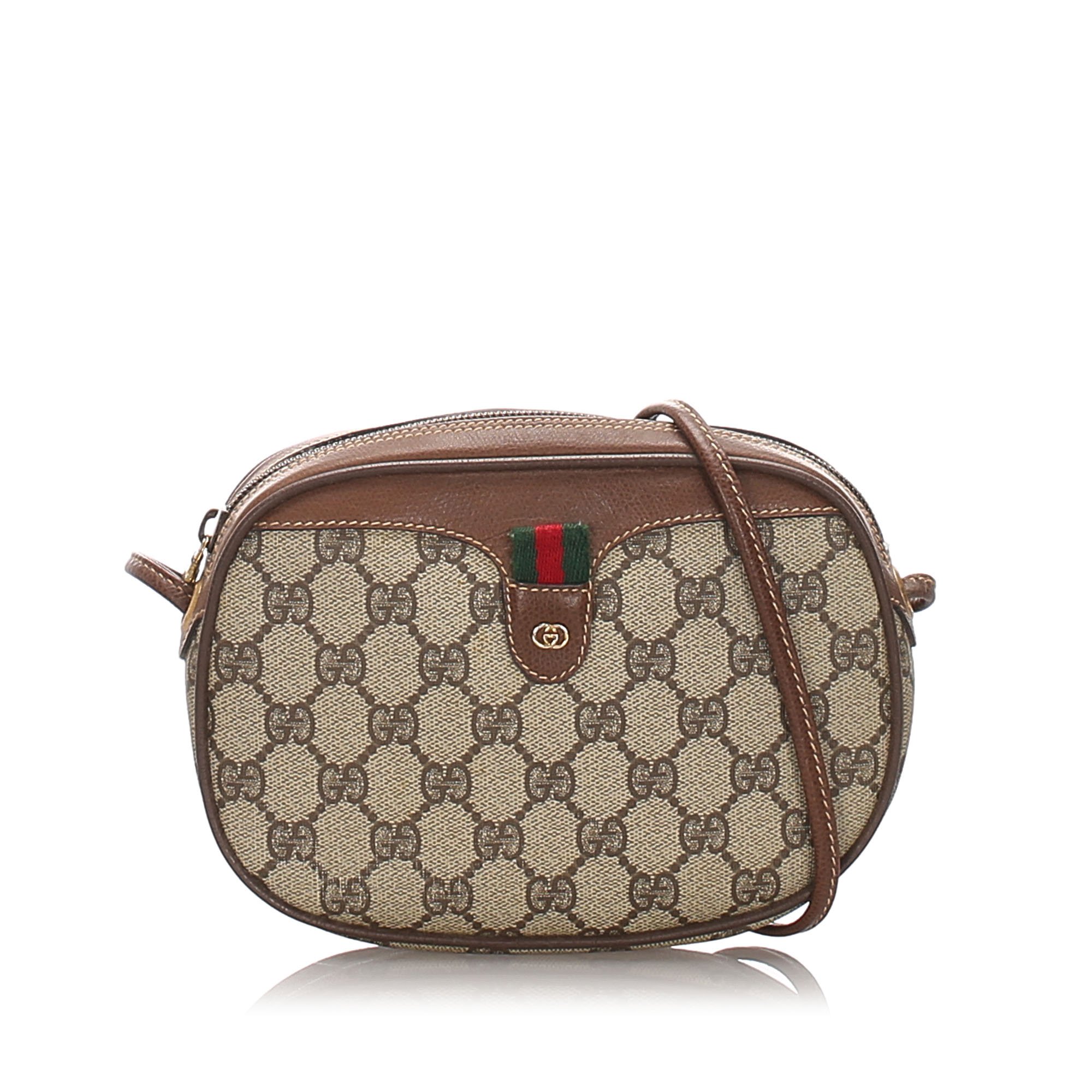Gucci Brown GG Supreme  Crossbody Bag (408390136) ᐈ Luxclusif på Tradera