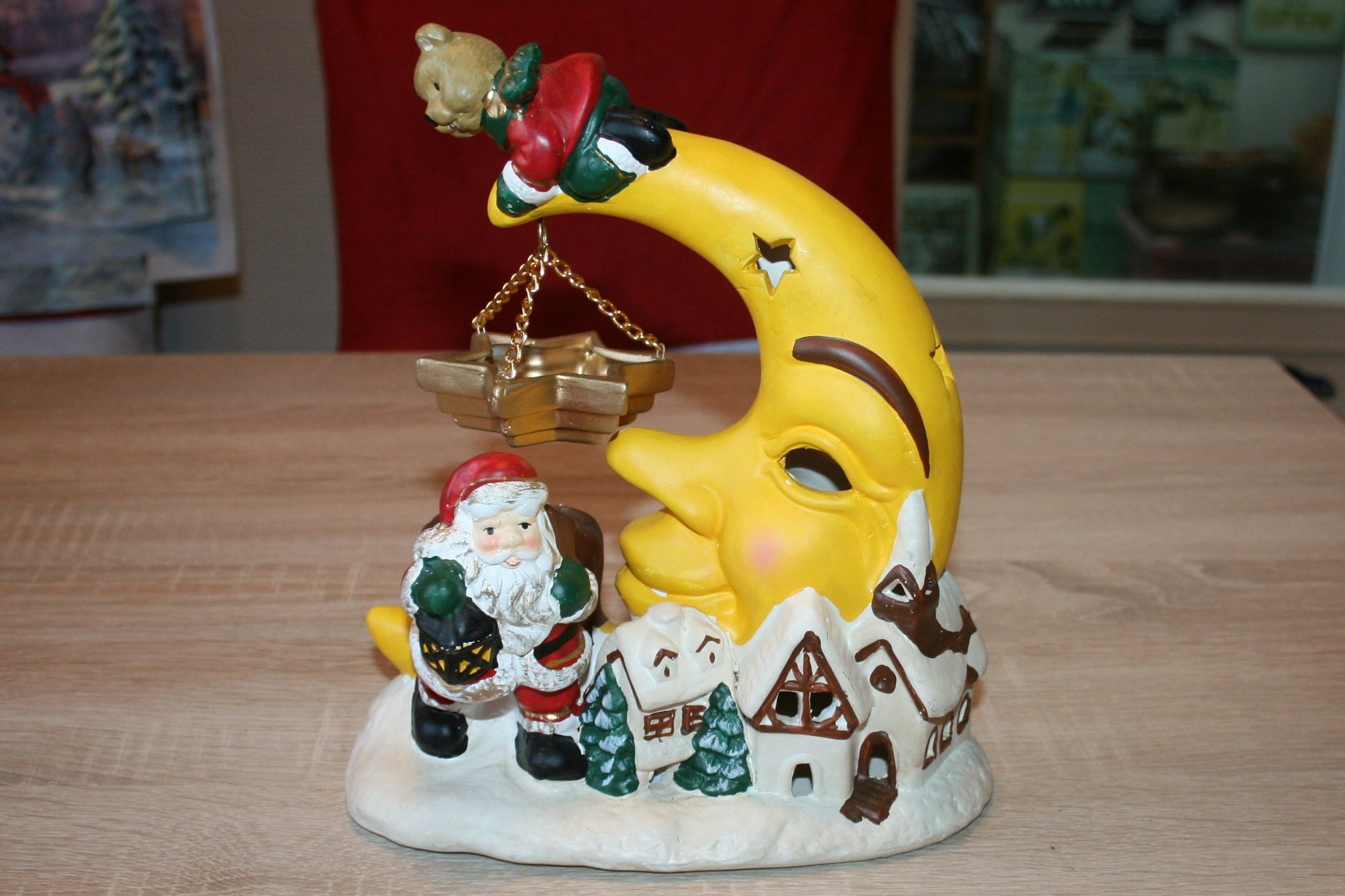 Ovanlig juldekoration med tomte julby nalle och.. Köp på Tradera