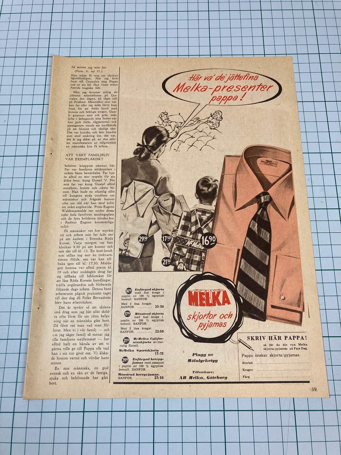 MELKA M LNLYCKETYG ALKAFOL 1951 TIDNINGSART K p p Tradera