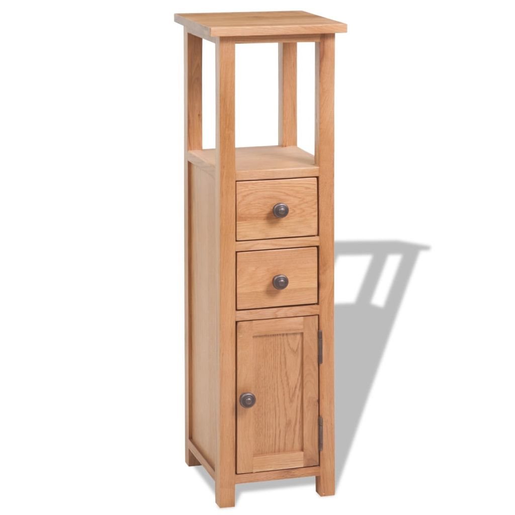 Vidaxl hörnskåp massiv ek 26x26x94 cm brun på tradera.com antika