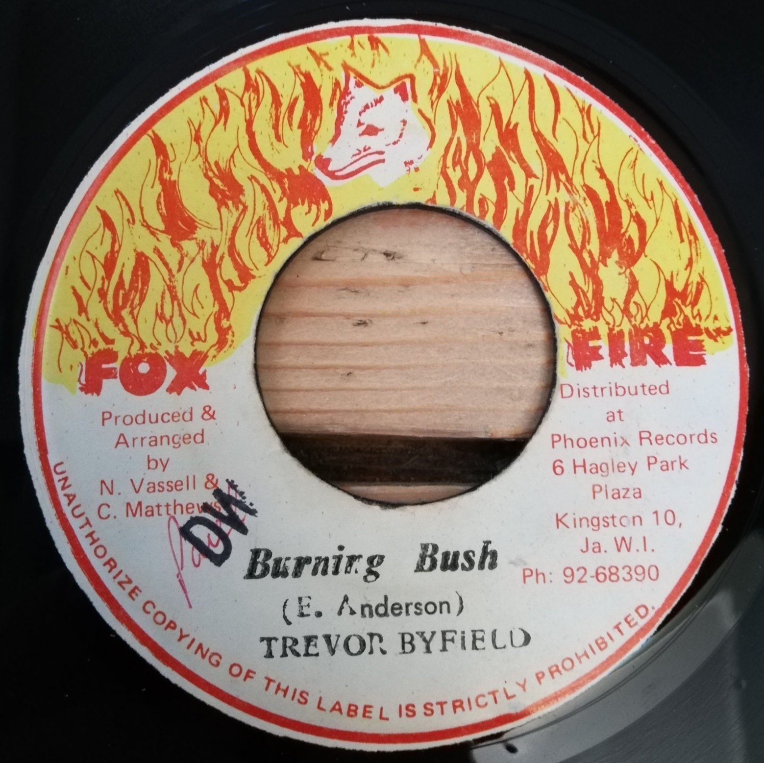 Trevor Byfield - Burning Bush/Version /Fox Fire JA ca'78