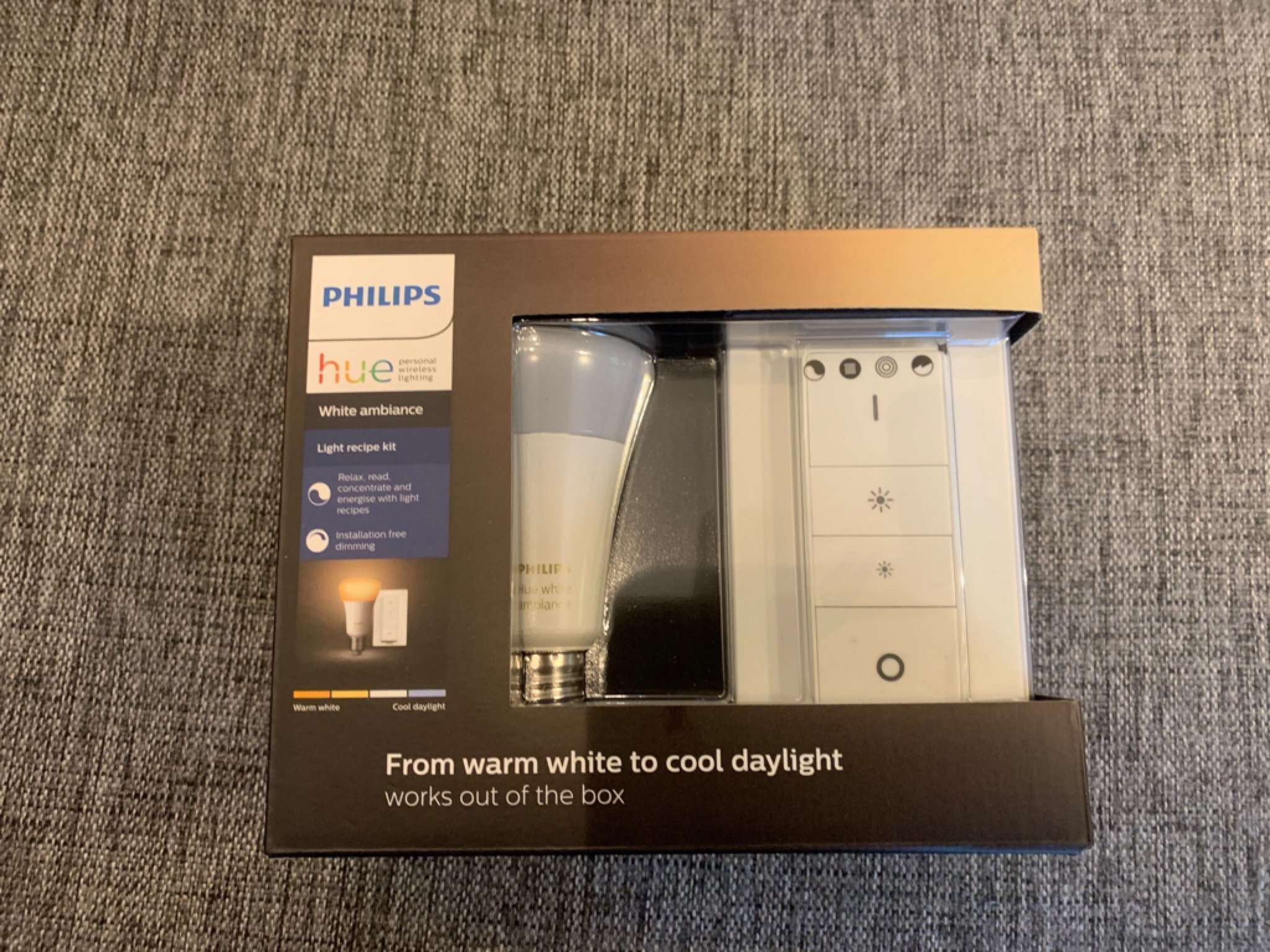 Hue Philips dimmer fjärrkontroll med lampa