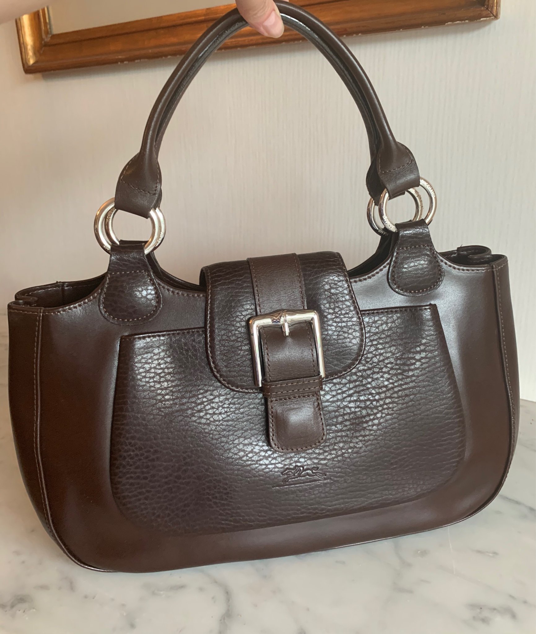 LONGCHAMP väska i brunt skinn LONGCHAMP väska i brunt skinn