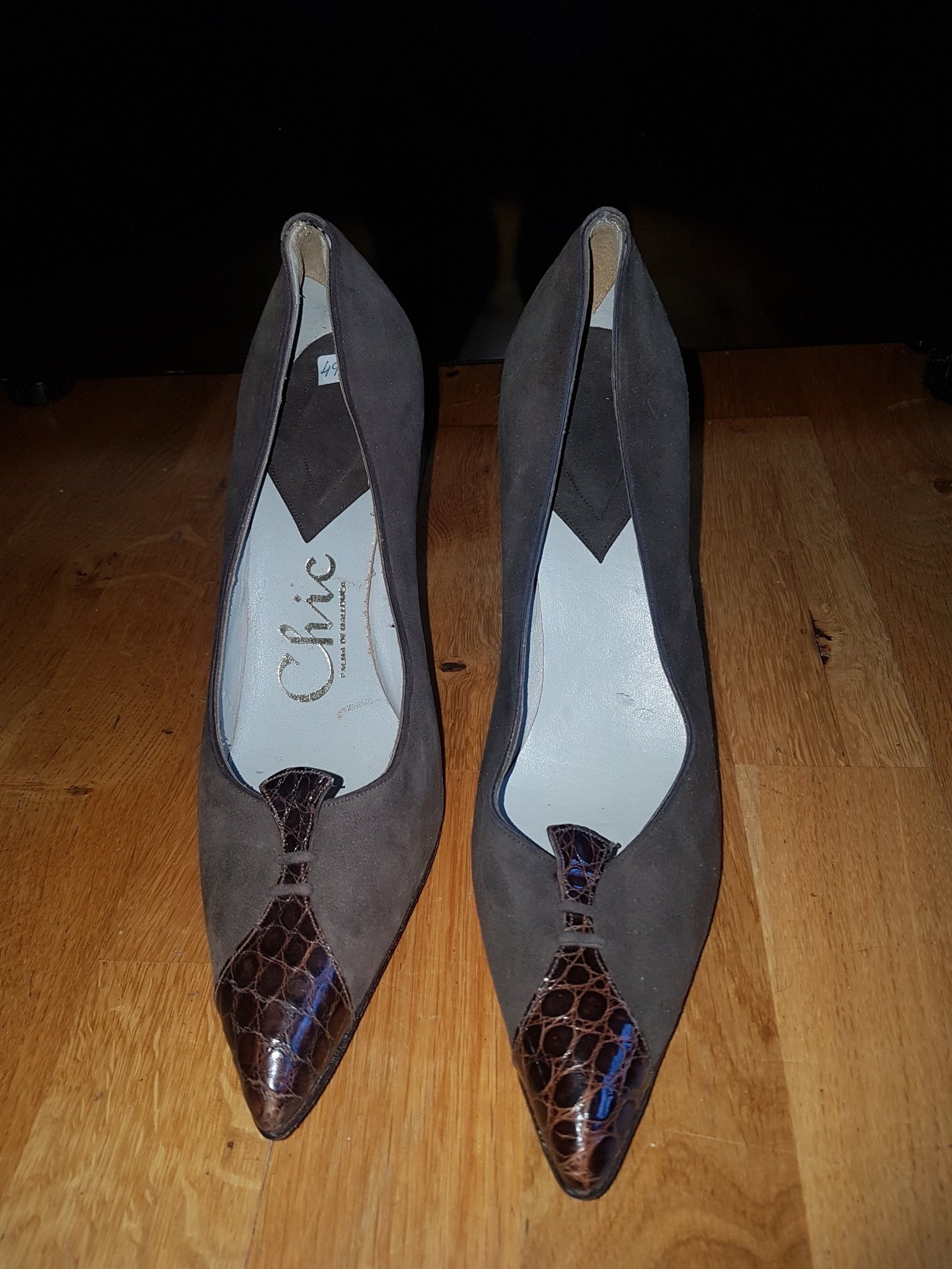 Vintage bruna moccapumps storlek 40