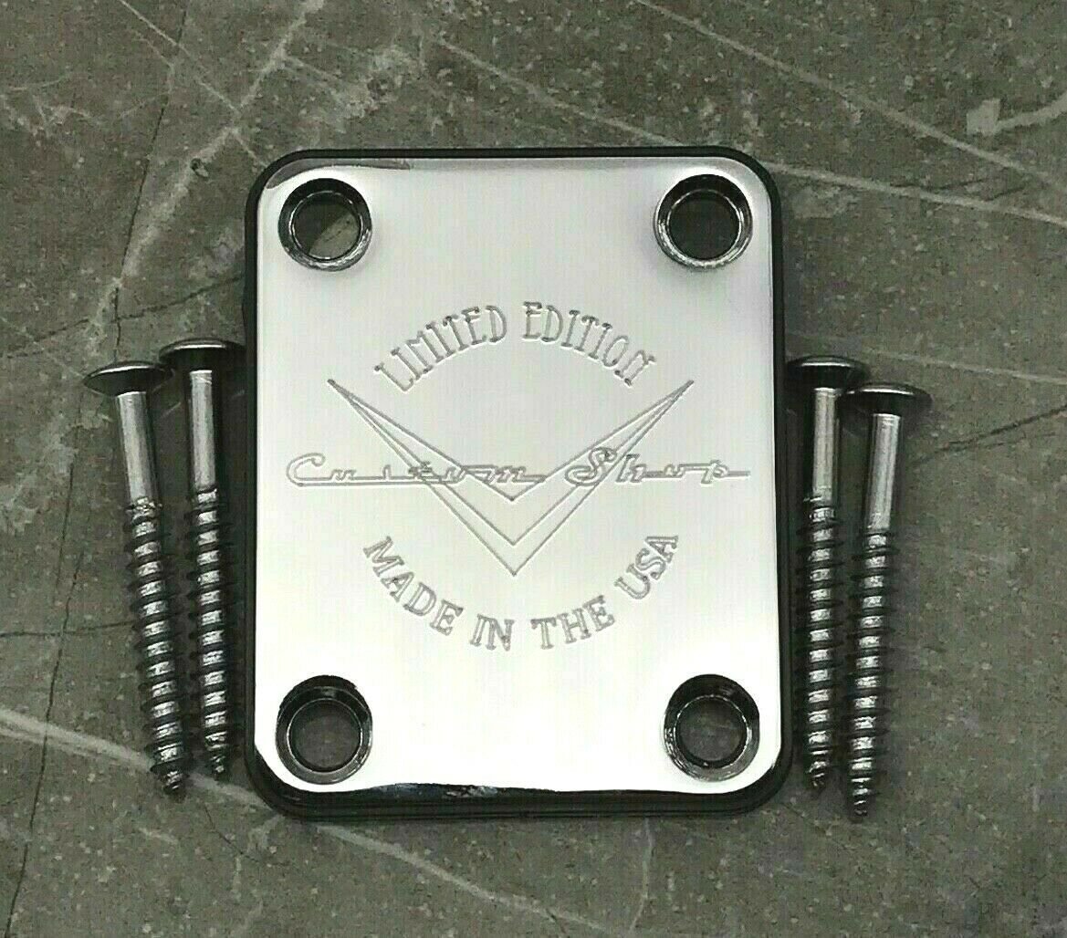 Fender limited edition neck plate USA! Chrome .. (407104218) ᐈ Köp på
