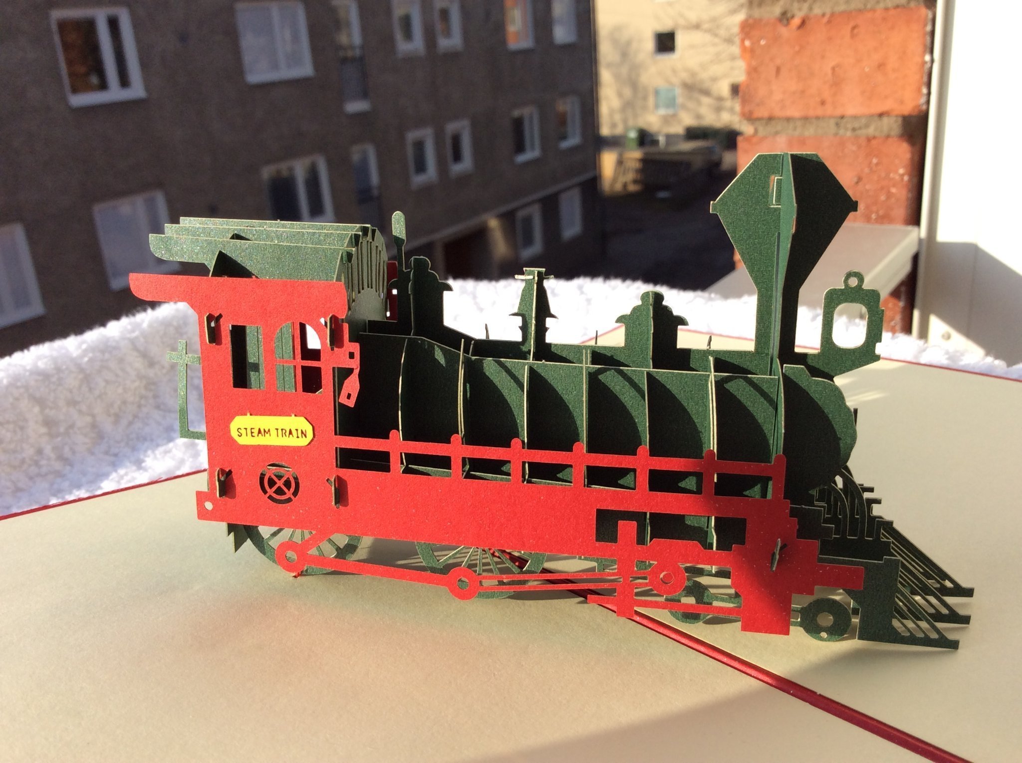 POP UP KORT (3-D VYKORT), LOKOMOTIV