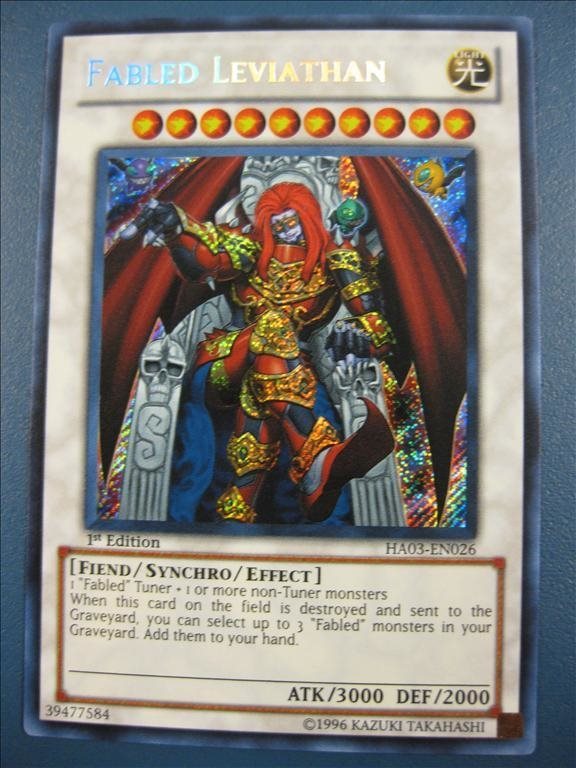 FABLED LEVIATHAN - SECRET RARE - HOLO (FOILAT) - YU-GI-OH - HA03-EN026
