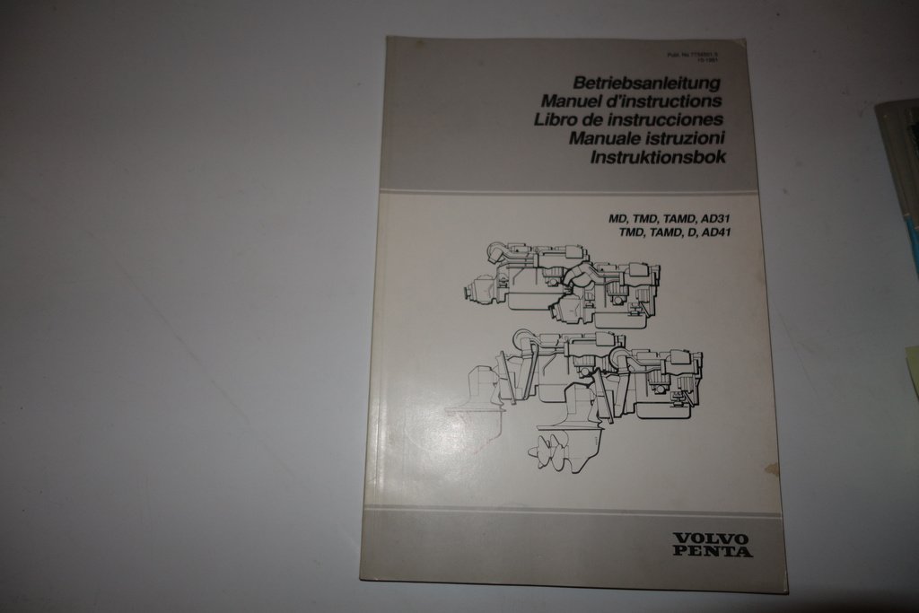 Instruktionsbok Volvo Penta TAMD AD D MD TMD 31/41 '91
