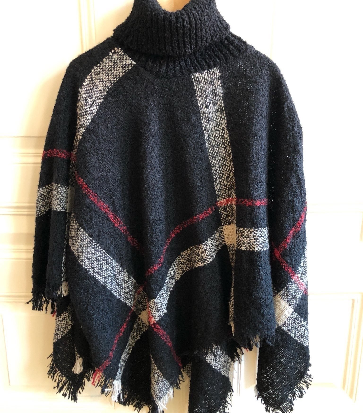 Otroligt prisvärd snygg tröja poncho jacka dam Otroligt prisvärd snygg tröja poncho jacka dam