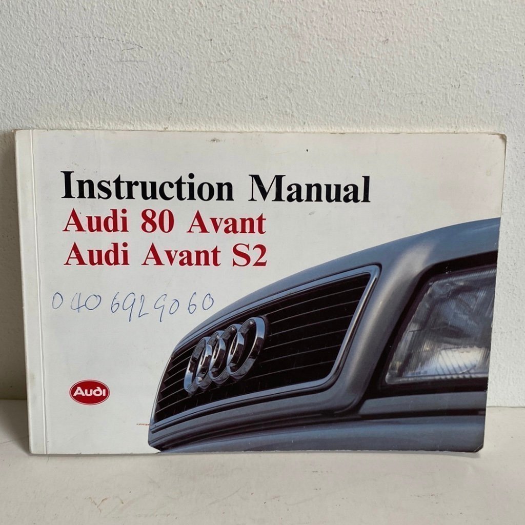 Instruction manual Audi 80 Avant Audi Avant S2. Köp på Tradera