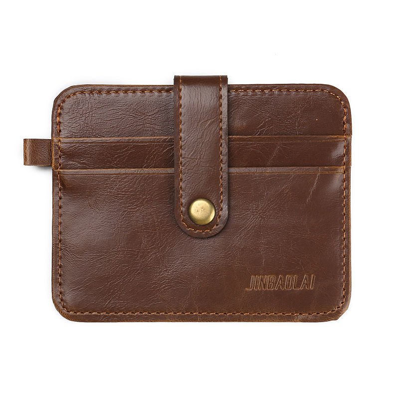 Mens Luxury Quality Leather Wallet Credit Card Holder Purse Brown Slim