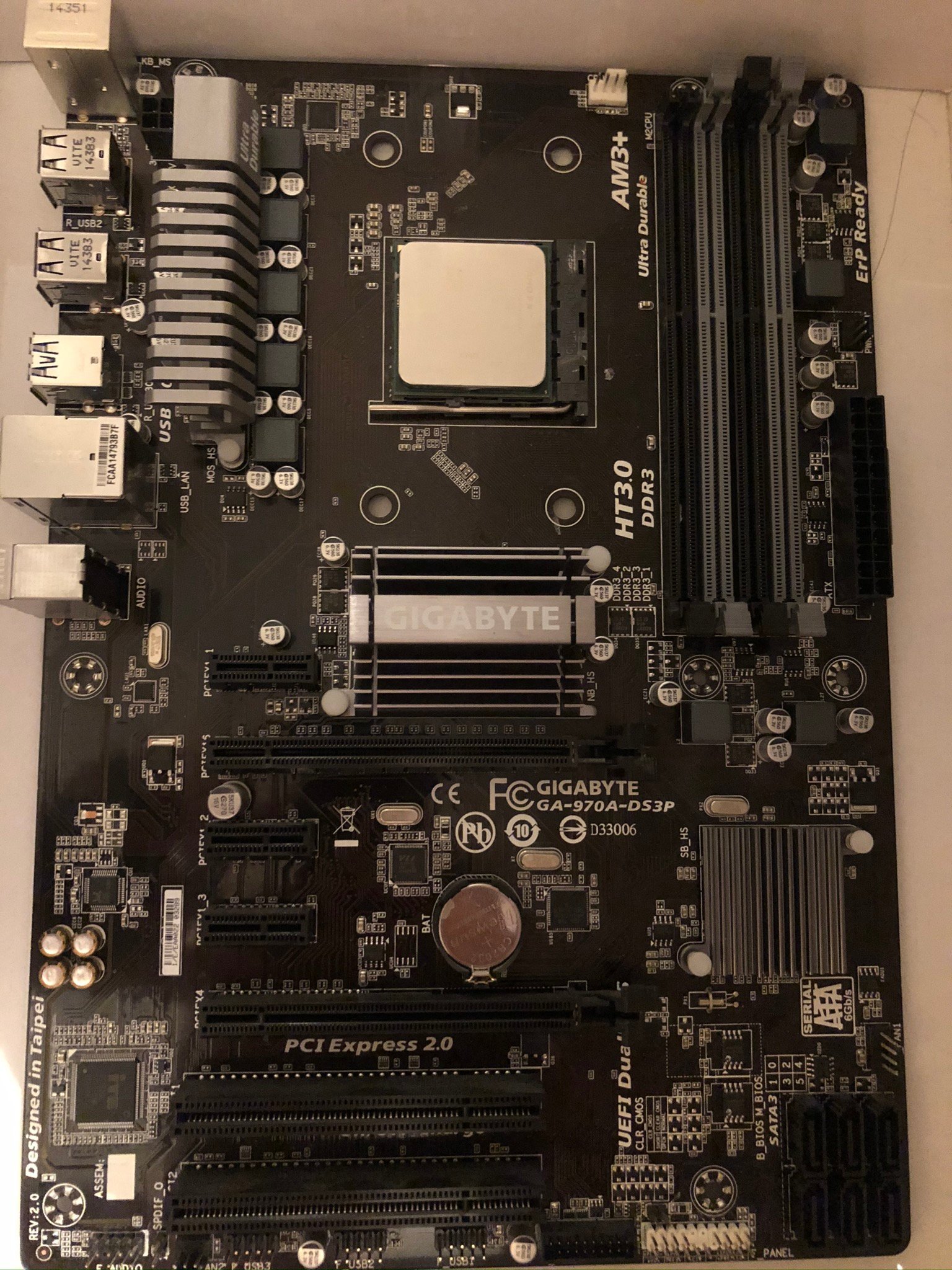 Moderkort AMD Gigabyte och AMD FX-6300 Cpu (391254940) ᐈ Köp på Tradera
