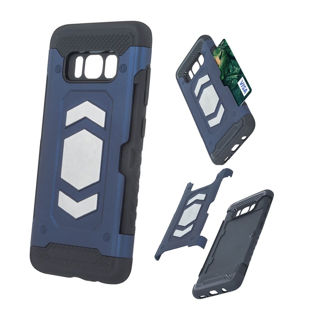 iPhone XR - Defender Kort Fodral - Mörkblå