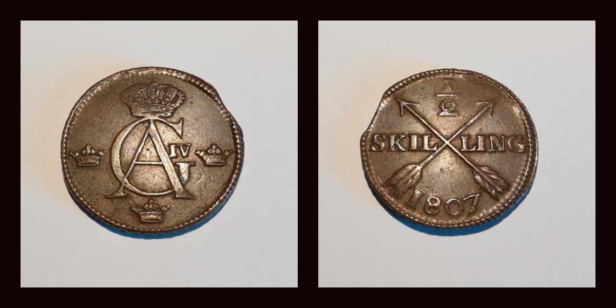 1/2 Skilling 1807.
