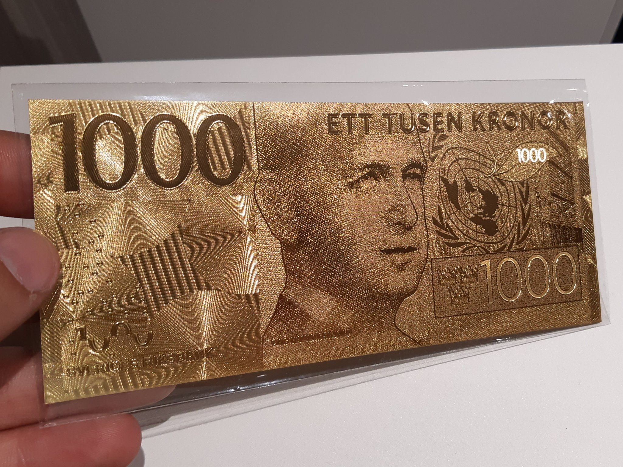 1000 Kronor Sedel Guld 423141308 K p P Tradera