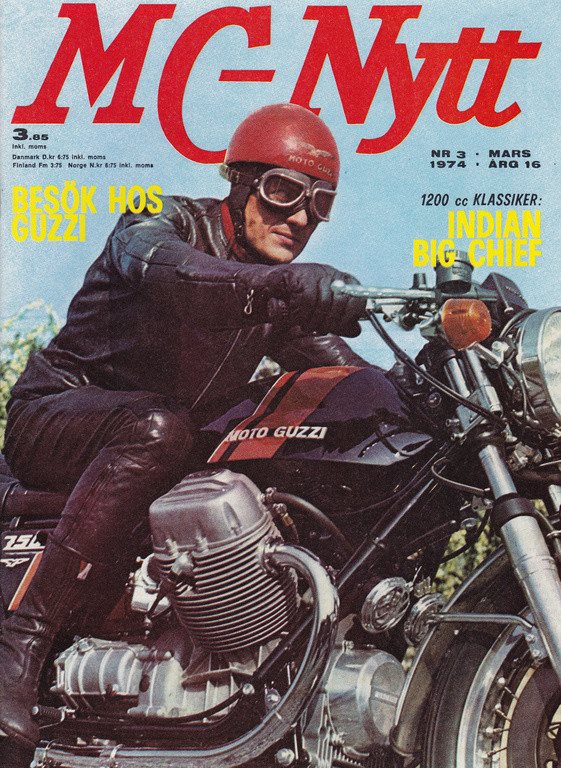 Mc Nytt 1974 3 Moto Guzzi..Indian 1200 Big Chie.. (249132059 moto guzzi skinnjacka