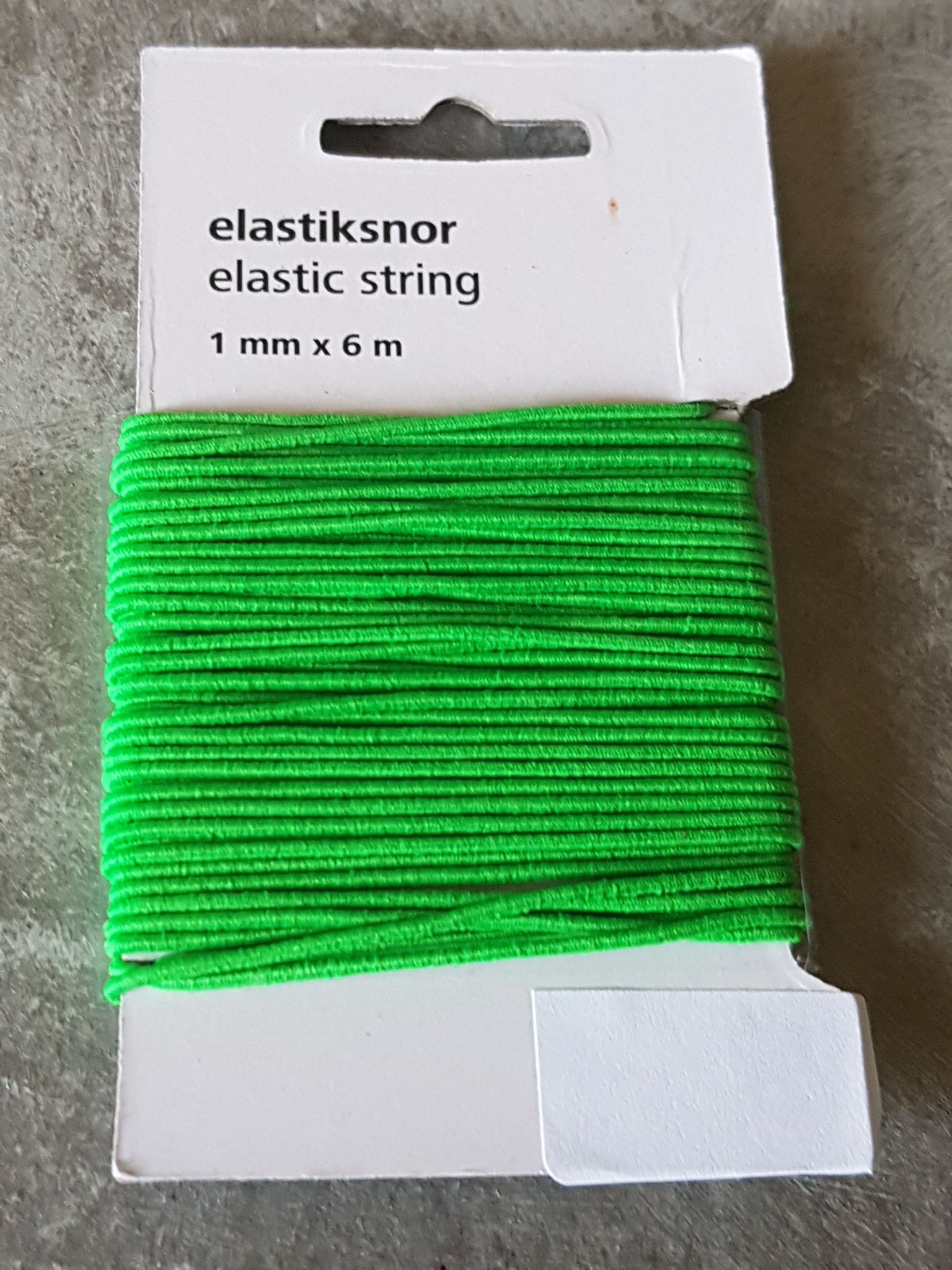Grönt Gummi Snöre 6 m
