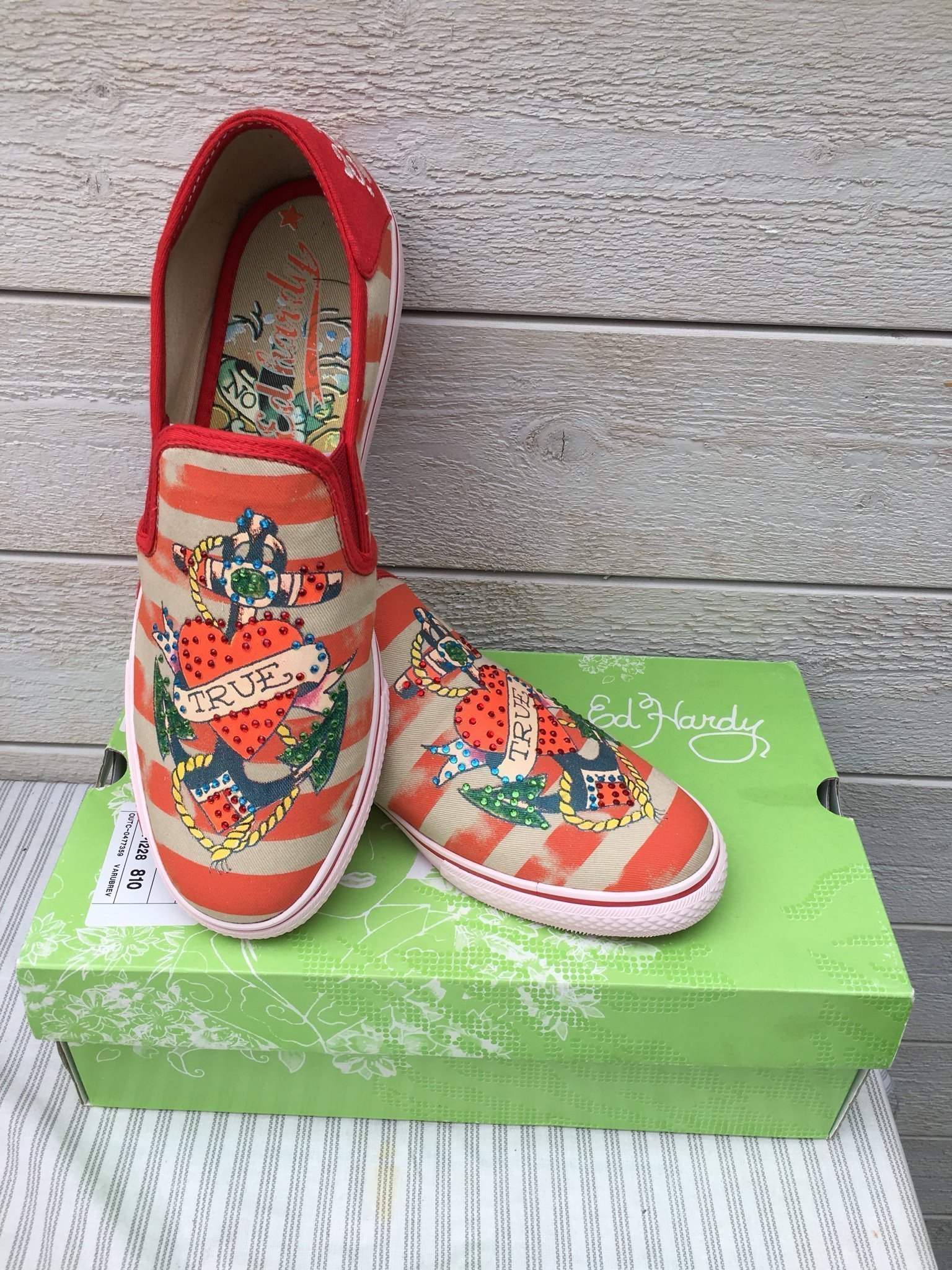 Nya Ed Hardy skor, AnkareHjärta, Rhinestones, .. (358247785 Nya Ed Hardy skor, AnkareHjärta, Rhinestones, .. (358247785