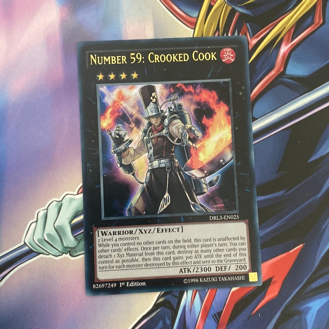 Yu-Gi-Oh! Number 59: Crooked Cook  1st Edition, Common, English, Near  Mint, Konami