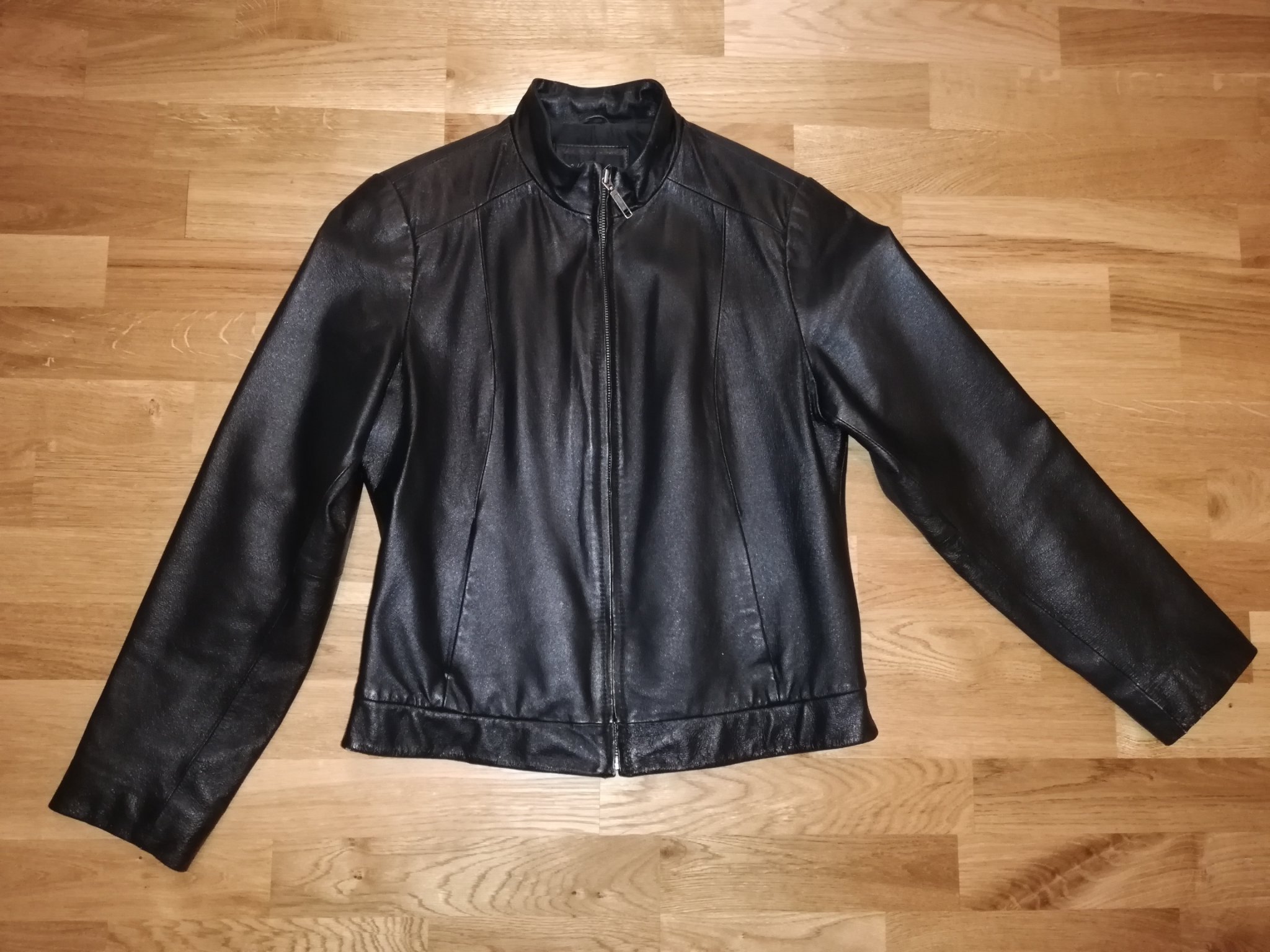 Svart skinnjacka med kinakrage stl 3840 (425497217) ᐈ Köp Nappa Kort Skinnjacka Svart | Manofakind