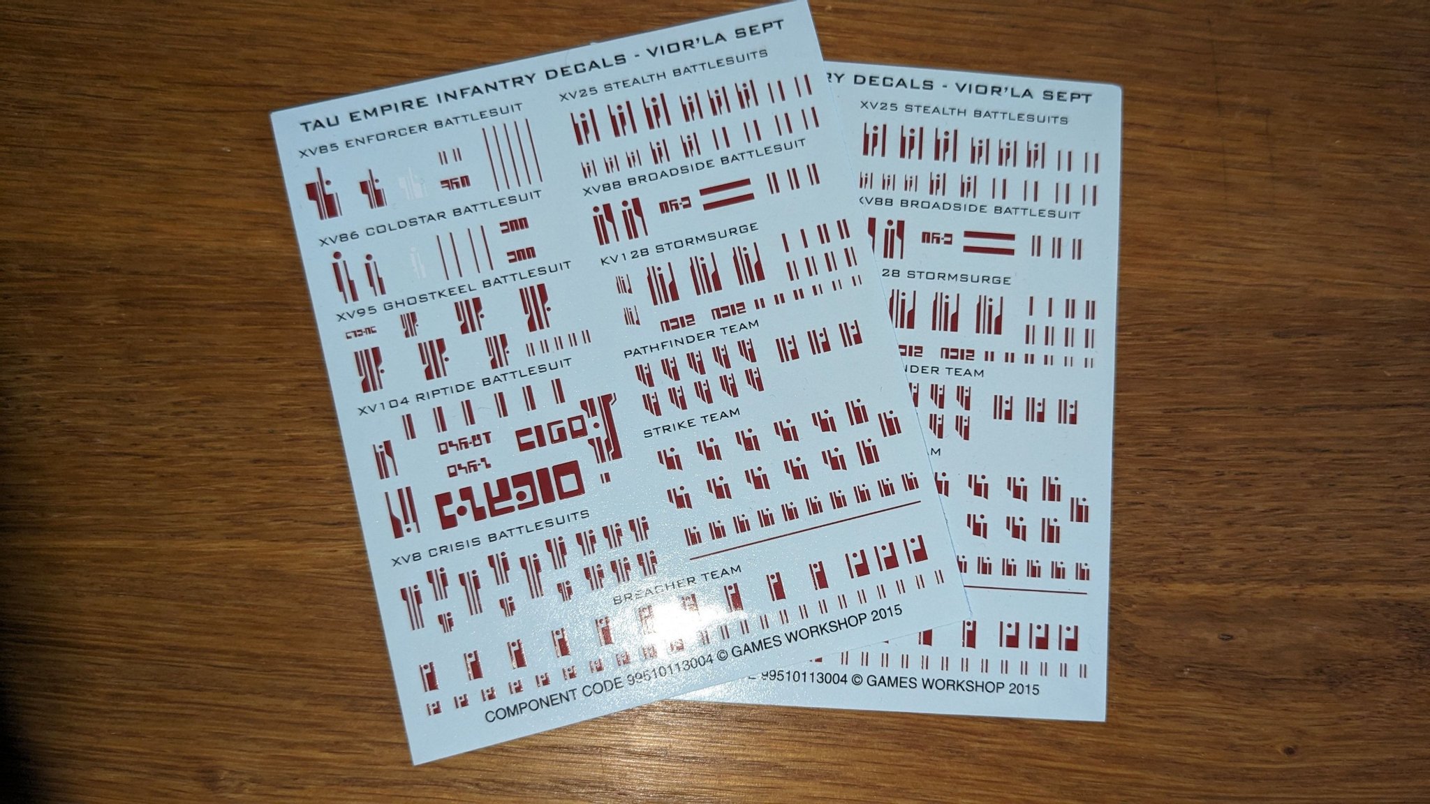 Warhammer 40k 40.000 Tau Empire Transfer Sheets | Köp på Tradera ...