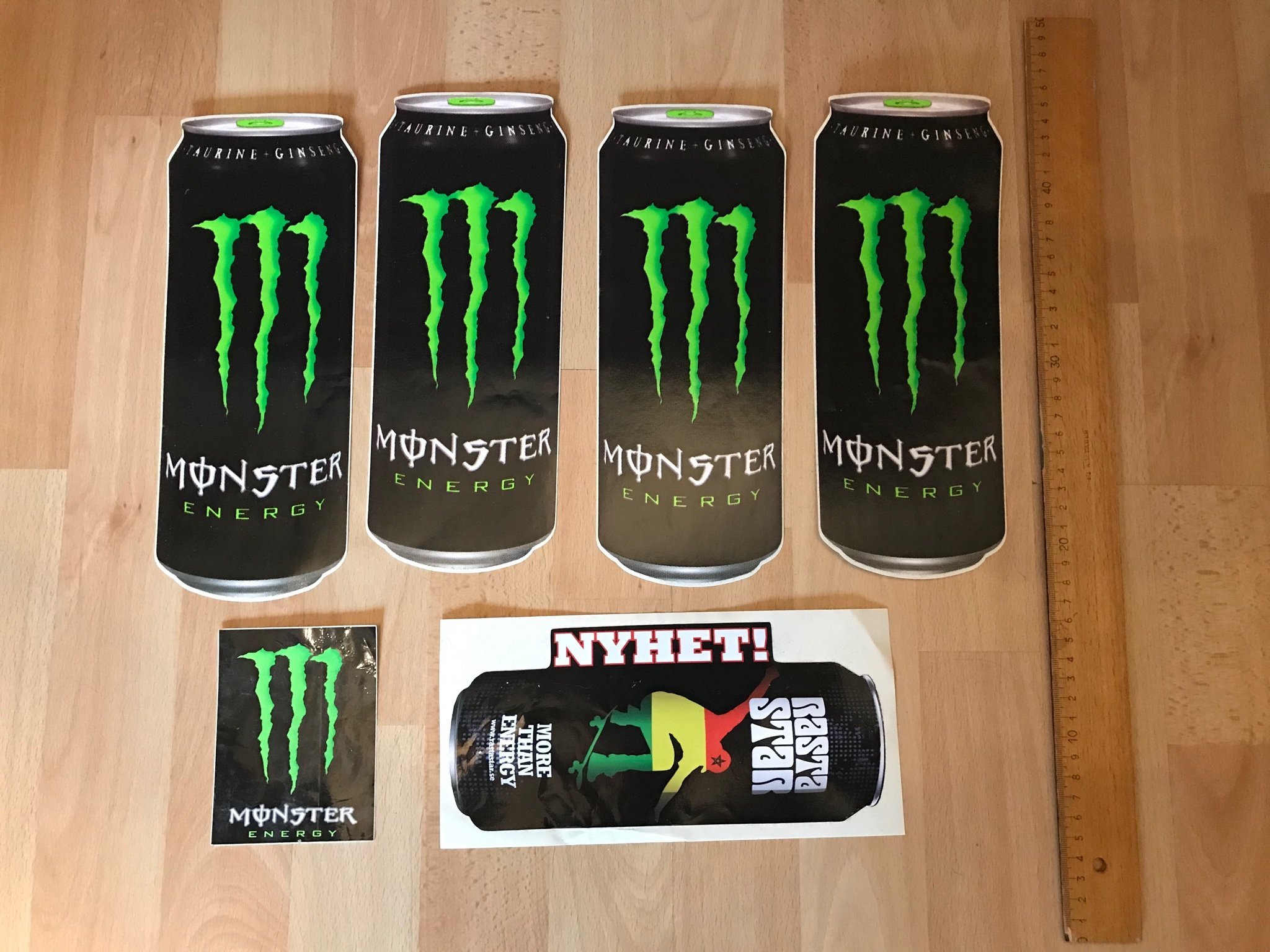 6st Klistermärken/Stickers Monster Energidryck (411691565) ᐈ Köp på
