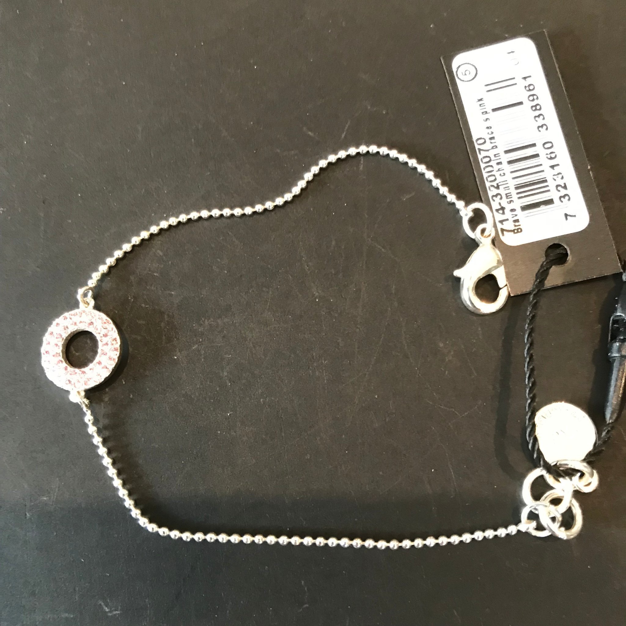 Snö Of Sweden armband "silverplåterad" med rosa stenar