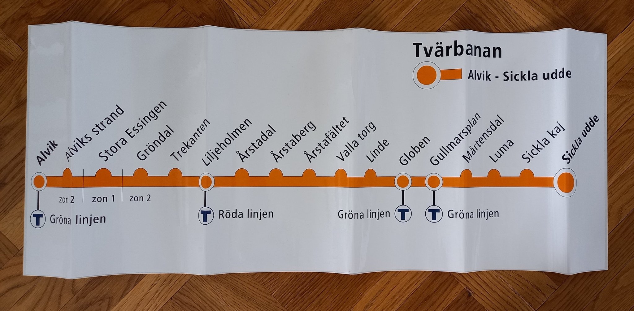 Se produkter som liknar SL Tvärbanan Linjekarta år 20.. på Tradera