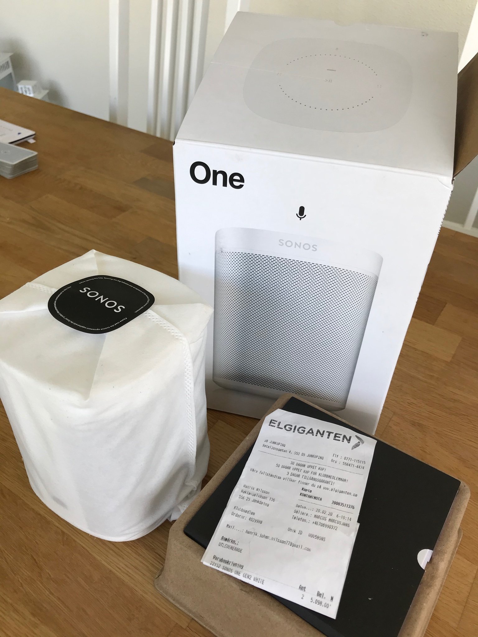 sonos one gen 2 elgiganten