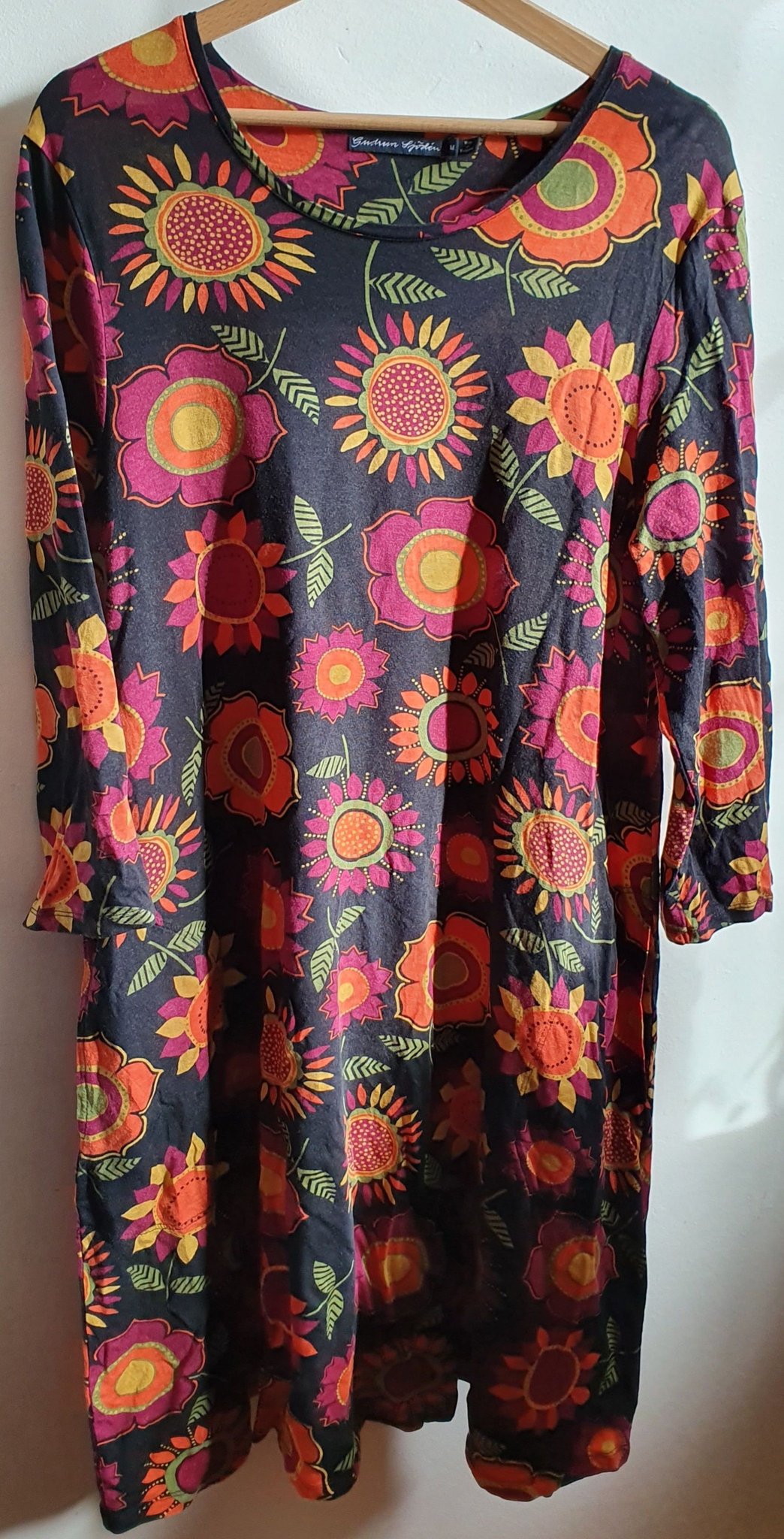Gudrun Sjödén sjoden tunika klänning solros Köp på Tradera (592093184)