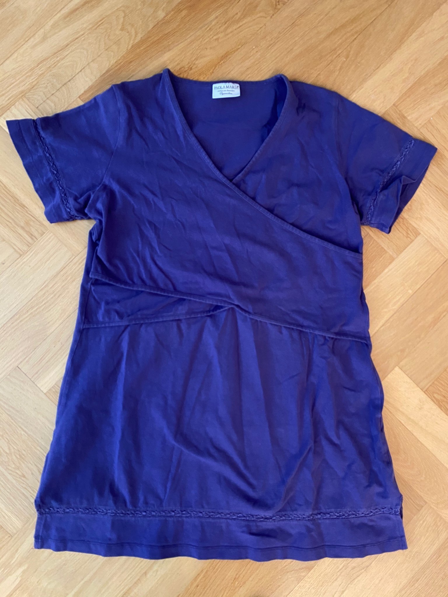 Lila ekologisk amningströja från Paola Maria stl L 40-42