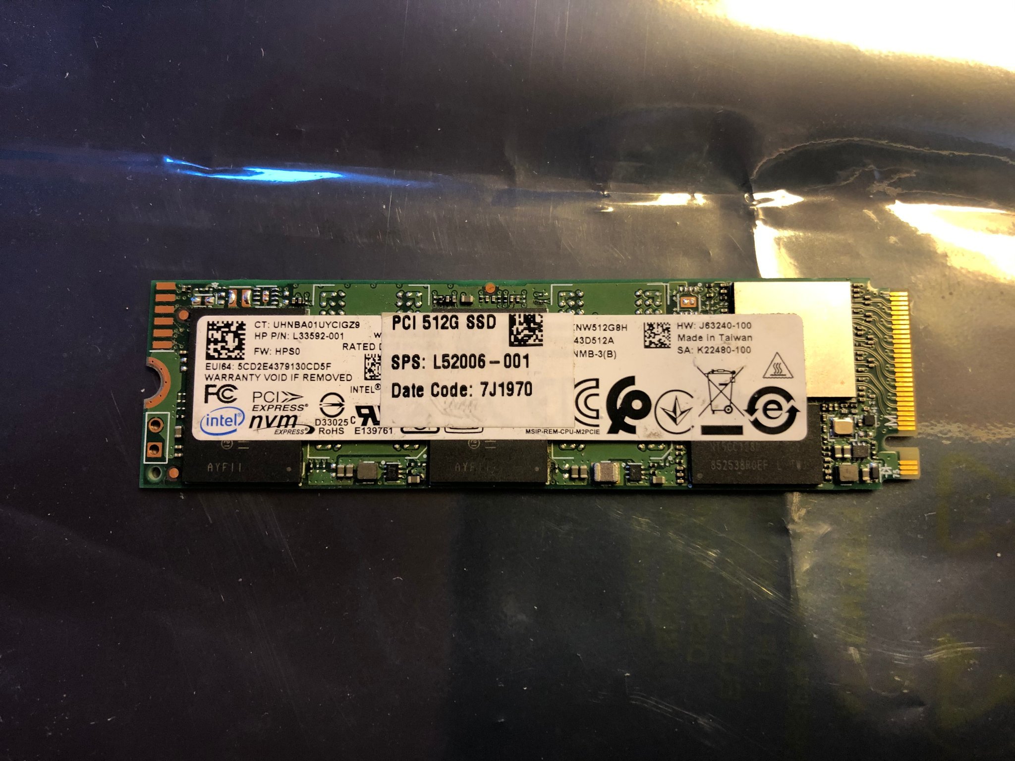 512Gb Intel SSD M.2 NVME PCI-E (387617196) ᐈ Köp på Tradera