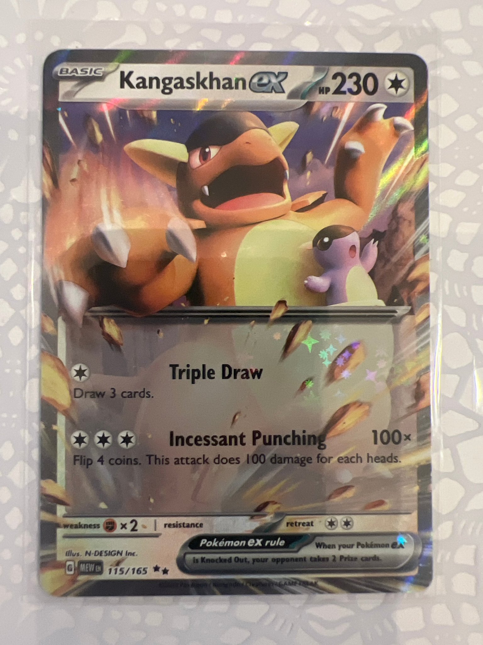 ≥ Kangaskhan EX 115/165 Pokemon kaart scarlet & violet —  Verzamelkaartspellen